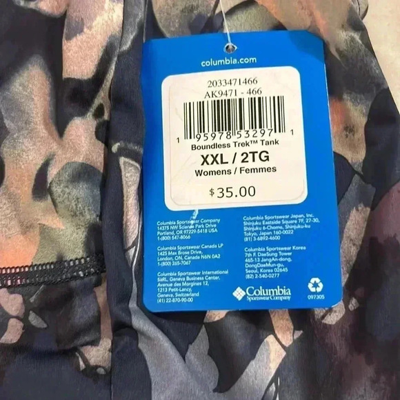 NWT Women’s Columbia Trek Tank size XXL - Picture 2 of 3